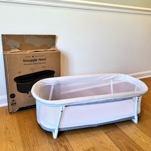 Baby Delight Snuggle Nest Bassinet Portable Baby Bed 0–5 Months Driftwood Grey